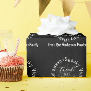 Papel De Presente Víblias mestiças apenas no dia das bruxas preto e 