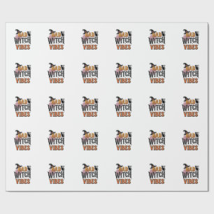 Papel De Presente Vibrações de Bruxa Má Vintage Design de Camisa de