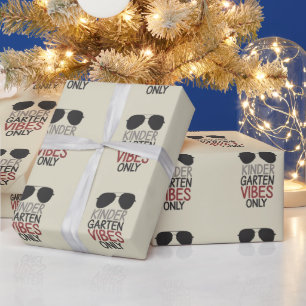 Papel De Presente Vibrações de Jardim de Infância Apenas Volta às Au