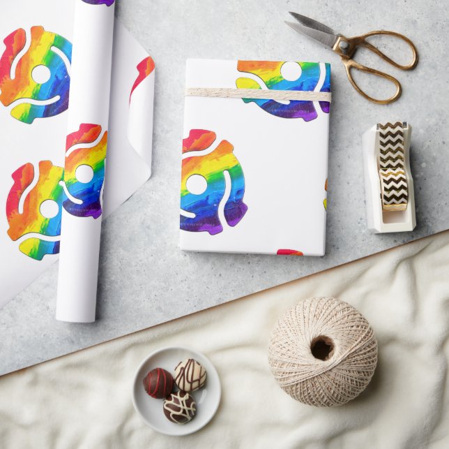 Papel De Presente Vibran do adaptador de gravação plástico de 45 RPM (Artesanato)