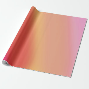 Papel De Presente Vibrante Gradiente Rosa Laranja Amarelo – Colorido