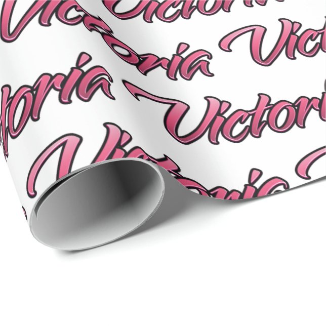 Papel De Presente Victoria fade pink personalisiertes Geschenkpapier (Ponta do rolo)