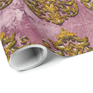 Papel De Presente Victorian do damasco