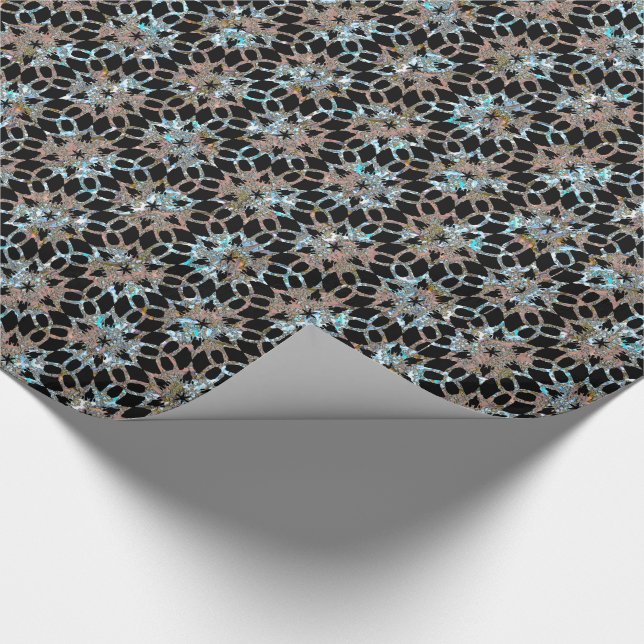 Papel De Presente Victorian do teste padrão do laço da estrela (Ponta)