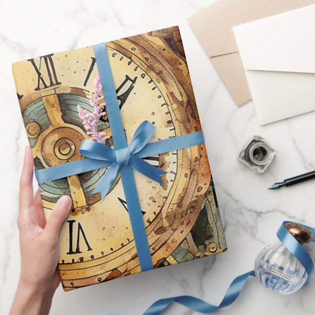 Papel De Presente Victorian Steampunk (Presentear)