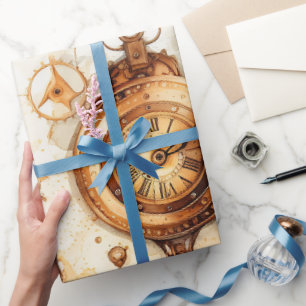 Papel De Presente Victorian Steampunk