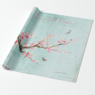 Papel De Presente Vida em cheio florescente