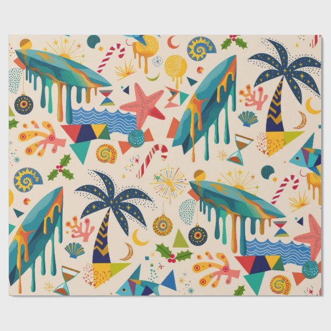 Papel De Presente Vida na Praia e Surf (Aberto)