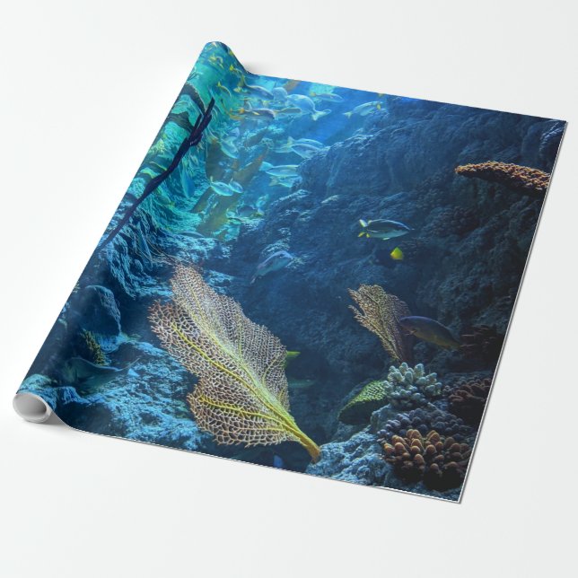Papel De Presente Vida no Mar bonito (Desenrolado)