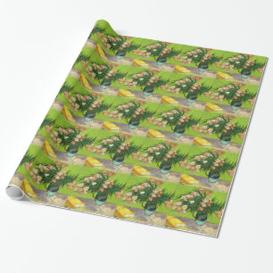 Papel De Presente Videiras das flores das flores da pintura do