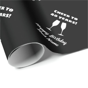 Papel De Presente Vidro aplaude desejos elegantes de aniversário de