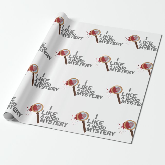 Papel De Presente Vidro da Magnificação do Detetive (Desenrolado)