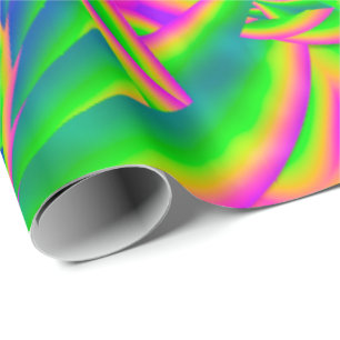 Papel De Presente Vidro Espelho Psicodélico