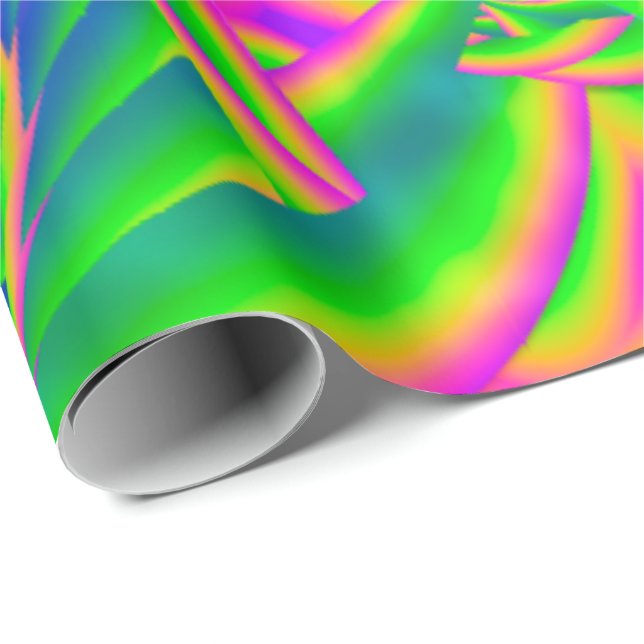 Papel De Presente Vidro Espelho Psicodélico (Ponta do rolo)