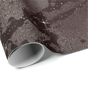 Papel De Presente Vidro Metálico Negro Glam Abstrato Caffe Noir