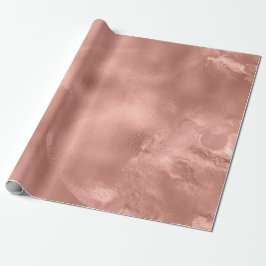 Papel De Presente Vidro Molten De Pó Escrelado Dourado rosa
