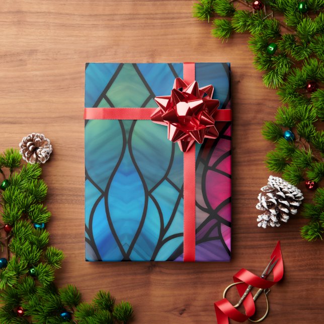 Papel De Presente Vidro Sombreado Natal Personalizado Feriado (Presente de Natal)