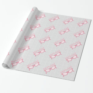 Papel De Presente Vidros cor-de-rosa do olho de gato - personalize-o