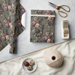 Papel De Presente Vigília Selvagem - Bandana Floral Gótica