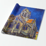 Papel De Presente Vincent van Gogh - A Igreja em Auvers<br><div class="desc">Igreja de Auvers / l'Eglise à Auvers-sur-oise de Vincent Van Gogh em 1890</div>
