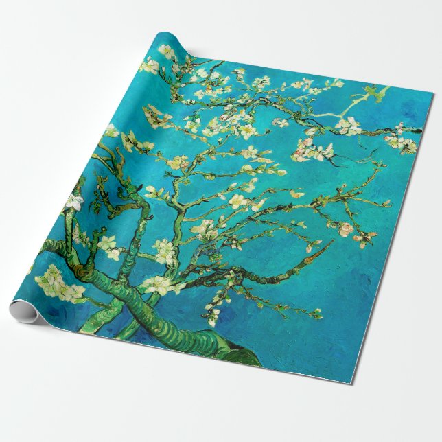 Papel De Presente Vincent Van Gogh Almond Blossom Fine Art (Desenrolado)