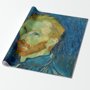Papel De Presente Vincent Van Gogh autorretrato com Paleta de Arte