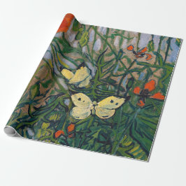 Papel De Presente Vincent van Gogh - Borboletas e papagaios