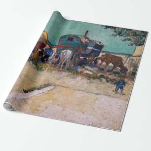 Papel De Presente Vincent van Gogh - Caravanas, Acampamento Cigano p