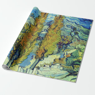 Papel De Presente Vincent Van Gogh Dois Poplars em Santo-Rémy