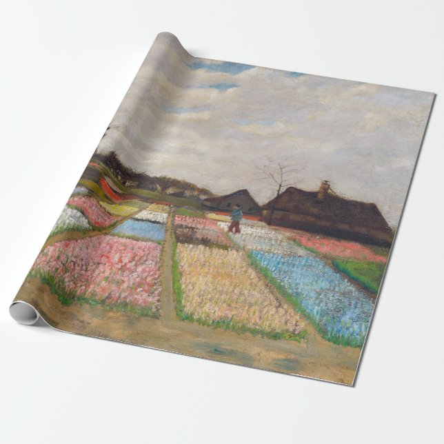 Papel De Presente Vincent van Gogh - Flores na Holanda (Desenrolado)