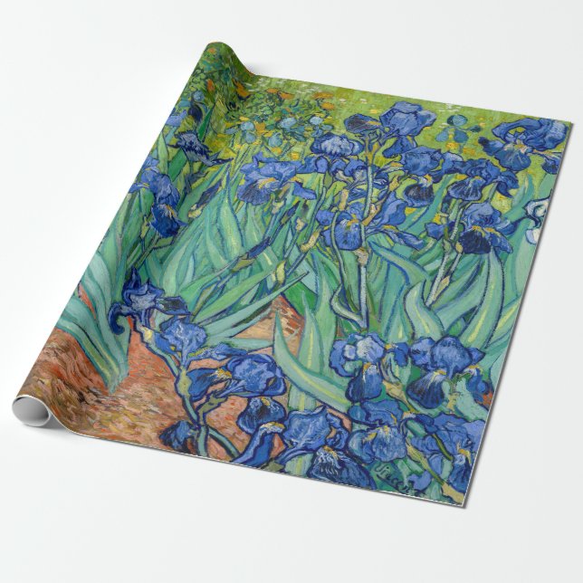 Papel De Presente Vincent Van Gogh - Íris (Desenrolado)