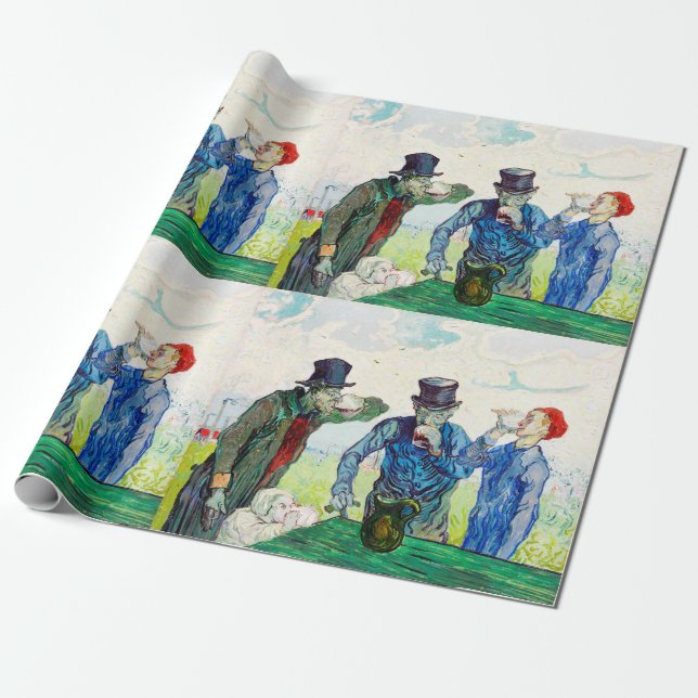 Papel De Presente Vincent Van Gogh Os Bebedores Arte Fina (Desenrolado)