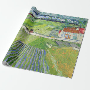Papel De Presente Vincent van Gogh - Paisagem com Carruagem e Trem