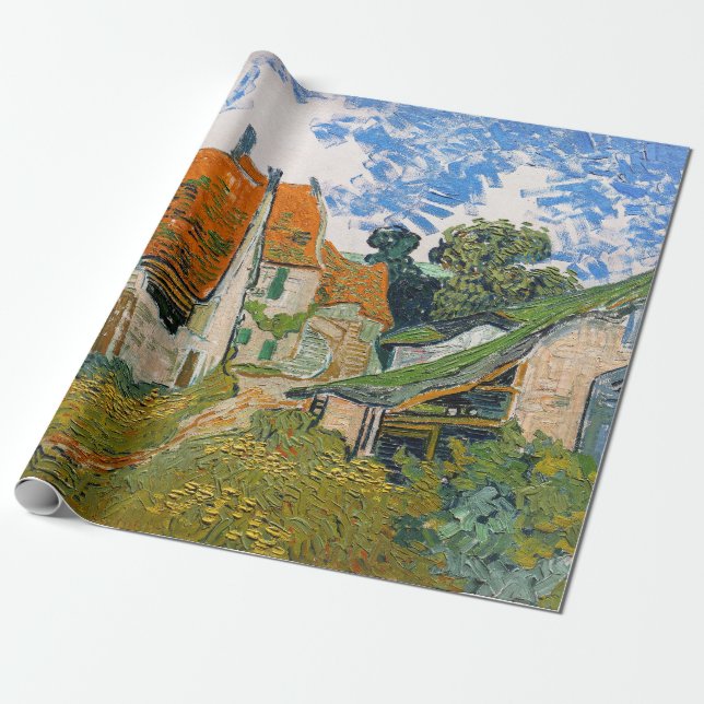 Papel De Presente Vincent van Gogh - Rua em Auvers-sur-Oise (Desenrolado)