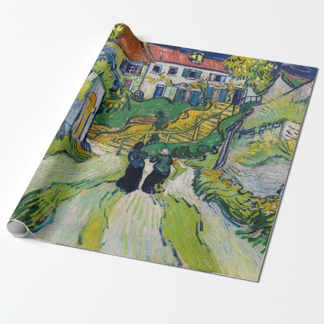 Papel De Presente Vincent van Gogh - Stairway em Auvers (Desenrolado)