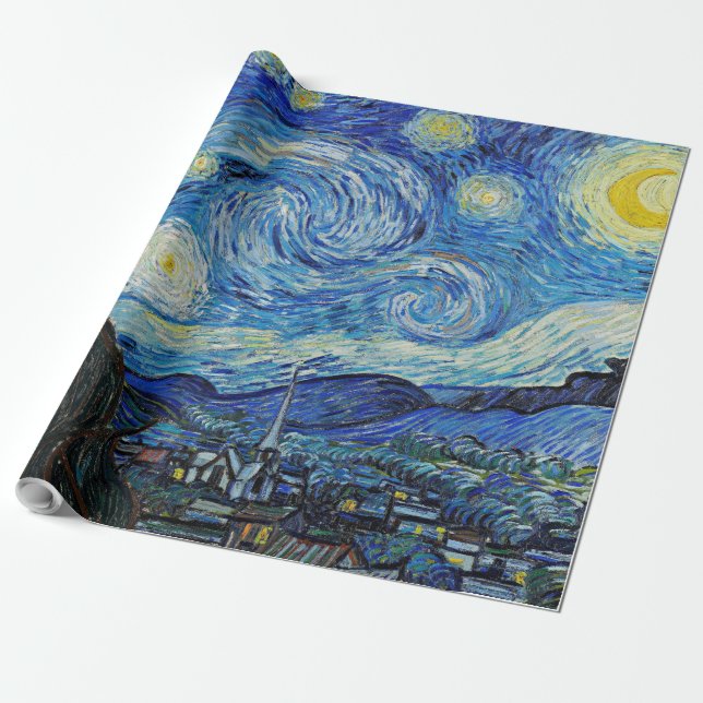 Papel De Presente Vincent van Gogh, Starry Night (Desenrolado)