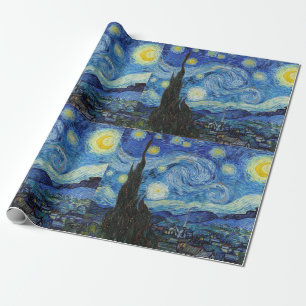 Papel De Presente Vincent Van Gogh Starry Night Vintage