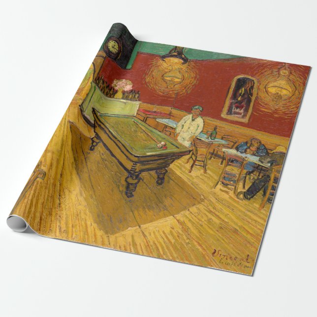 Papel De Presente Vincent van Gogh - The Night Cafe (Desenrolado)