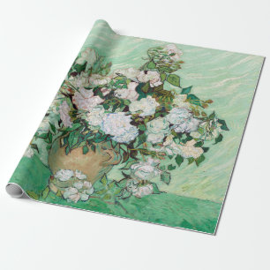 Papel De Presente Vincent van Gogh Vase com Rosas Rosa