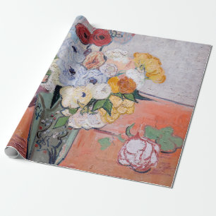 Papel De Presente Vincent van Gogh - Vaso com Rosas & Anêmonas