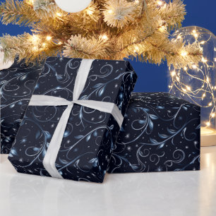 Papel De Presente Vines Greenerescência Bolinhas Natal Azul
