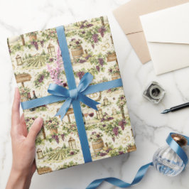 Papel De Presente Vineyard Estate Wedding Watercolor Pattern