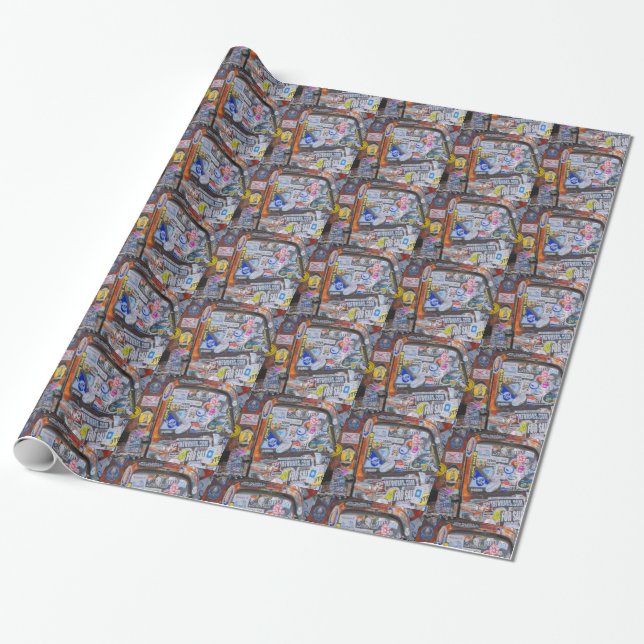 Papel De Presente Vinhetas (Desenrolado)