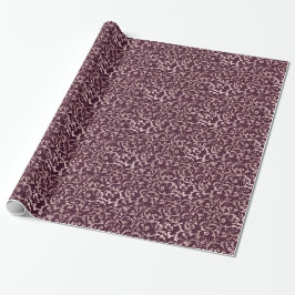 Papel De Presente Vinho de framboesa dourado rosado, casamento moder