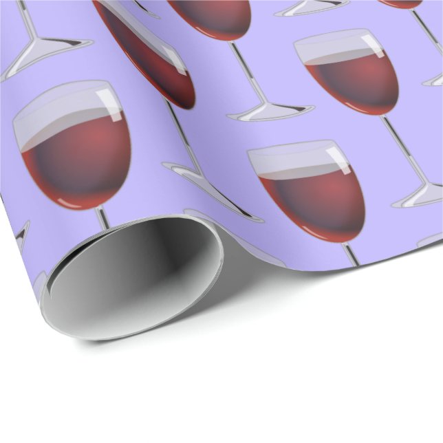 Papel De Presente vinho tinto em roxo (Ponta do rolo)