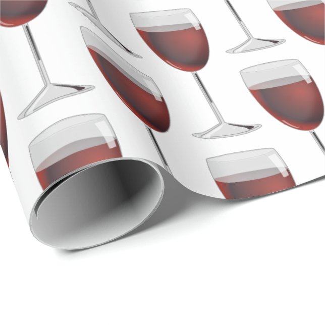 Papel De Presente vinho tinto em vidro estereótipo (Ponta do rolo)