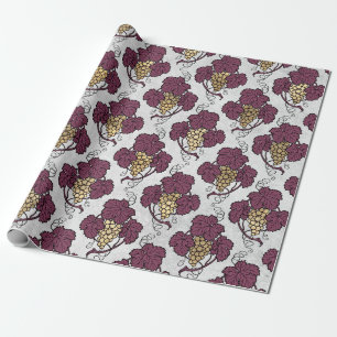 Papel De Presente Vinho Tinto Paris Burgundy e Grunge Dourado Vintag