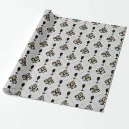 Papel De Presente Vinho Vintage Paris Fleur de Lis