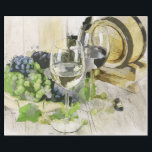 Papel De Presente Vinhos, Barrel e Uvas<br><div class="desc">palato de cor mudada,  com ilustração rústica de dois tipos de vinho,  um barril de vinho e uma placa de uvas vermelhas e verdes</div>