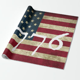 Papel De Presente Vintage 1776 American Flag Patriotic